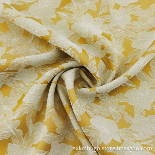 polyester floral brocade satin jacquard fabric